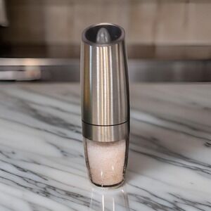 Automatic Electric Salt Pepper Grinder Peppercorn Silver Shaker Stainless‎ Steel